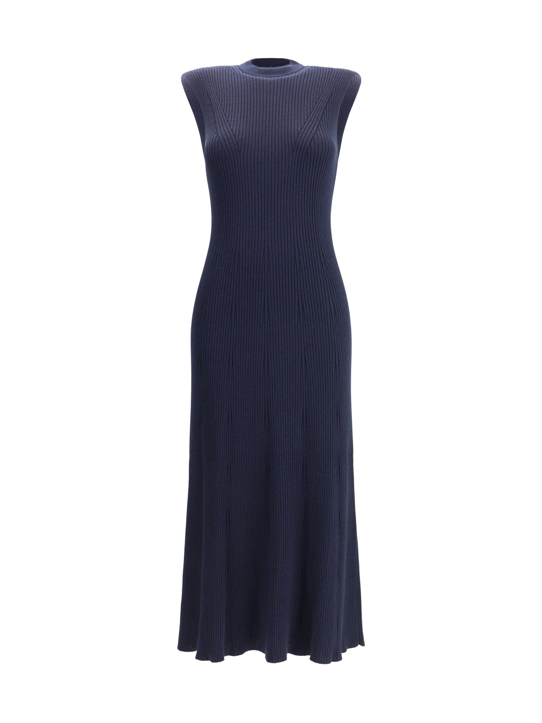 SA SU PHI 40 ribbed cashmere silk sleeveless long dress 