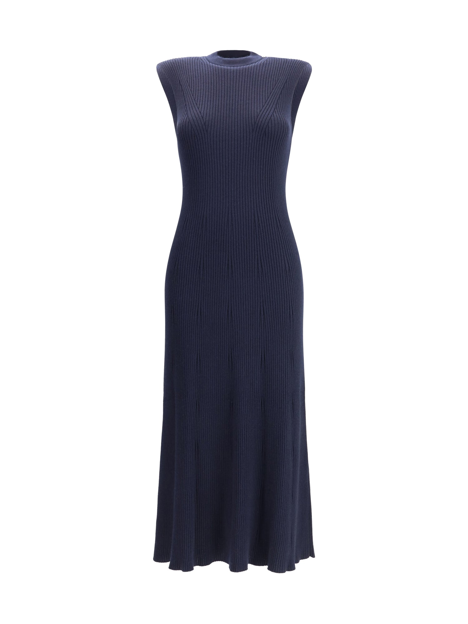 SA SU PHI 40 ribbed cashmere silk sleeveless long dress 