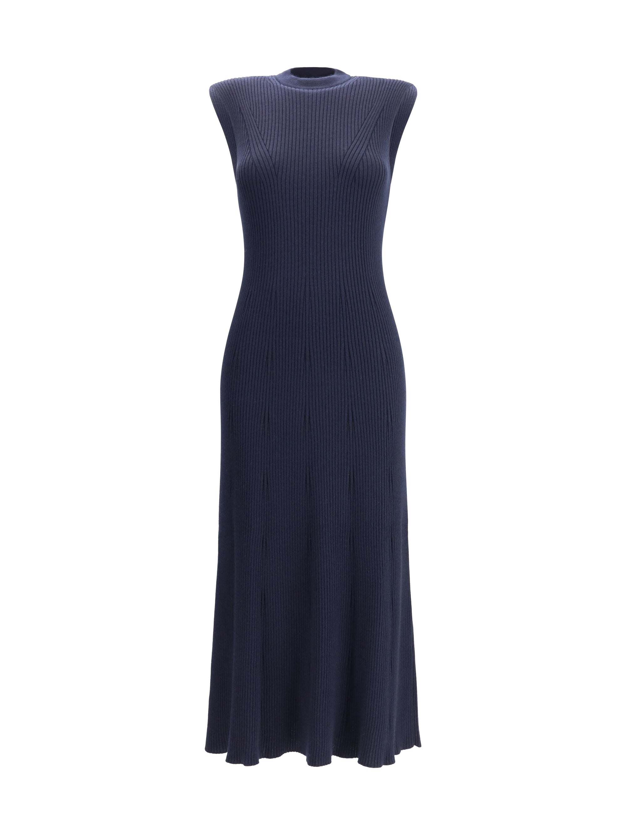 SA SU PHI 40 ribbed cashmere silk sleeveless long dress 