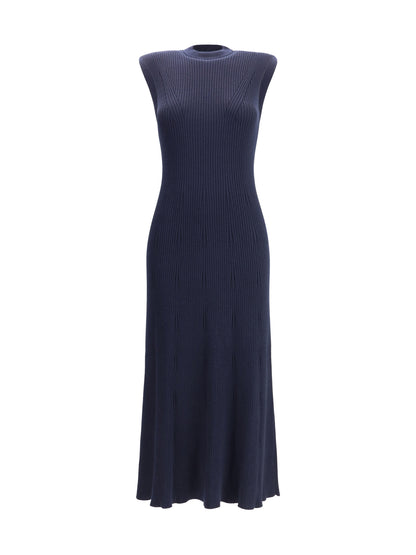 SA SU PHI 40 ribbed cashmere silk sleeveless long dress 