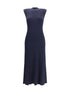 SA SU PHI 40 ribbed cashmere silk sleeveless long dress 