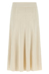 rebellion ribbed stretch viscose midi skirt