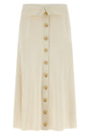 rebellion ribbed stretch viscose midi skirt