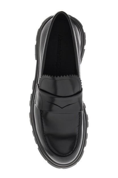 brushed leather wander loafers