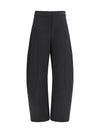 wool-blend straight-leg pants