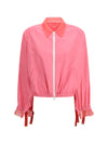 bomber in technical viscose