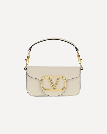 Valentino Garavani Locò Shoulder Bag Cream