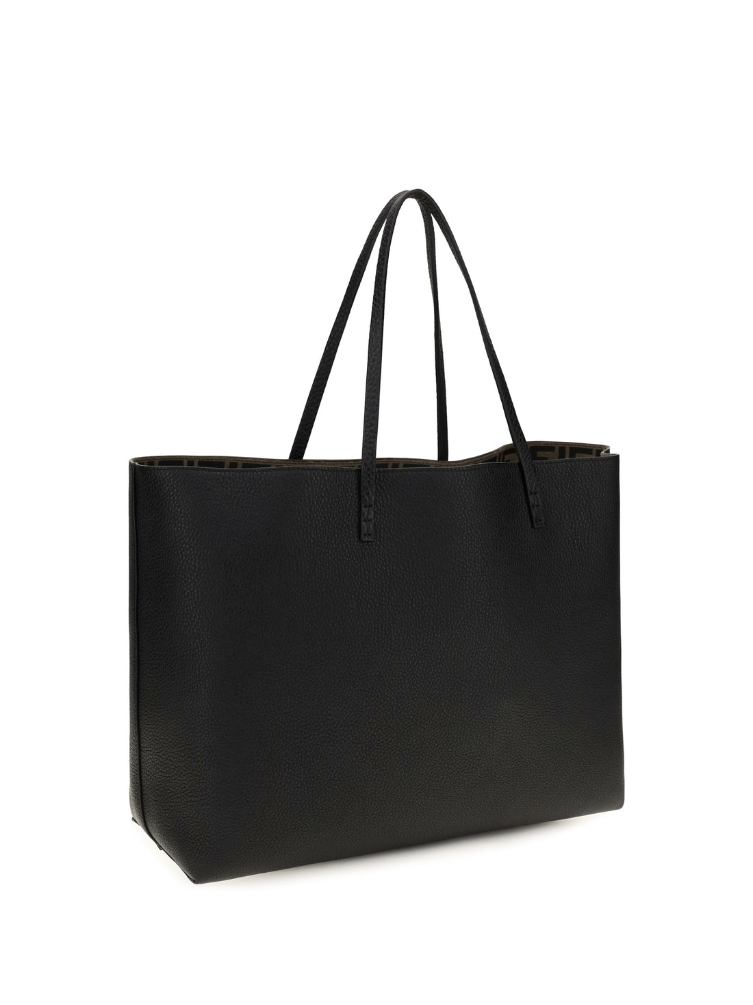 FENDI OS medium roll roman leather shopping bag