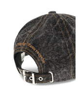 GANNI OS denim baseball hat