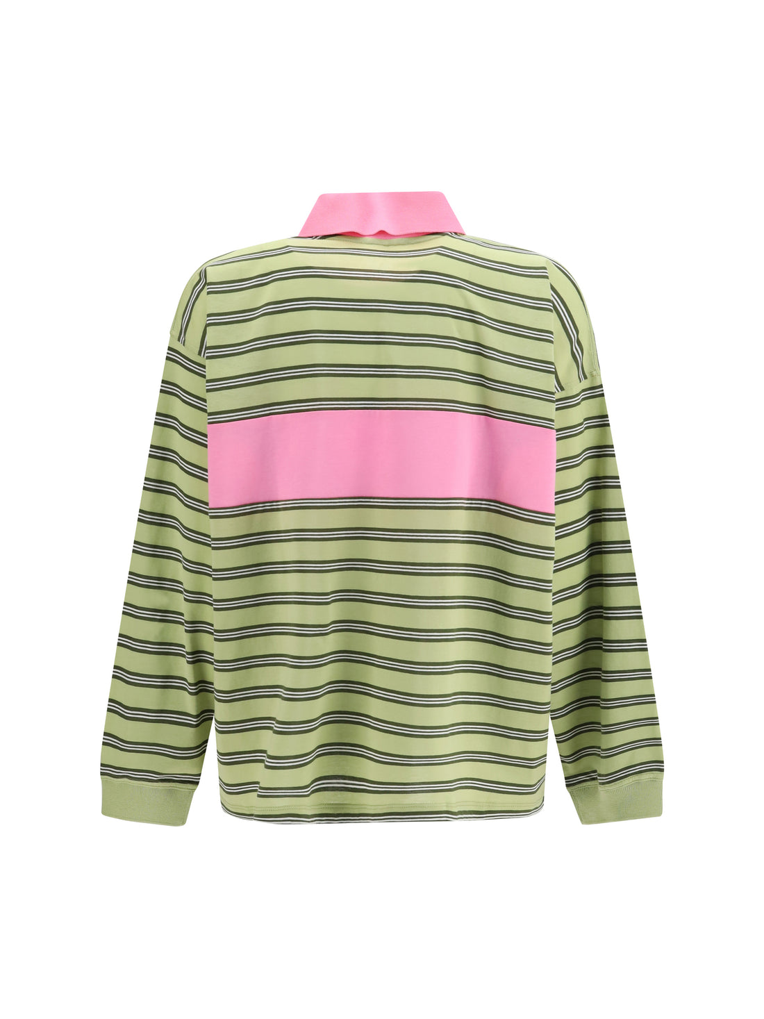 VERSACE 38 striped intarsia cotton polo with embroidered logo