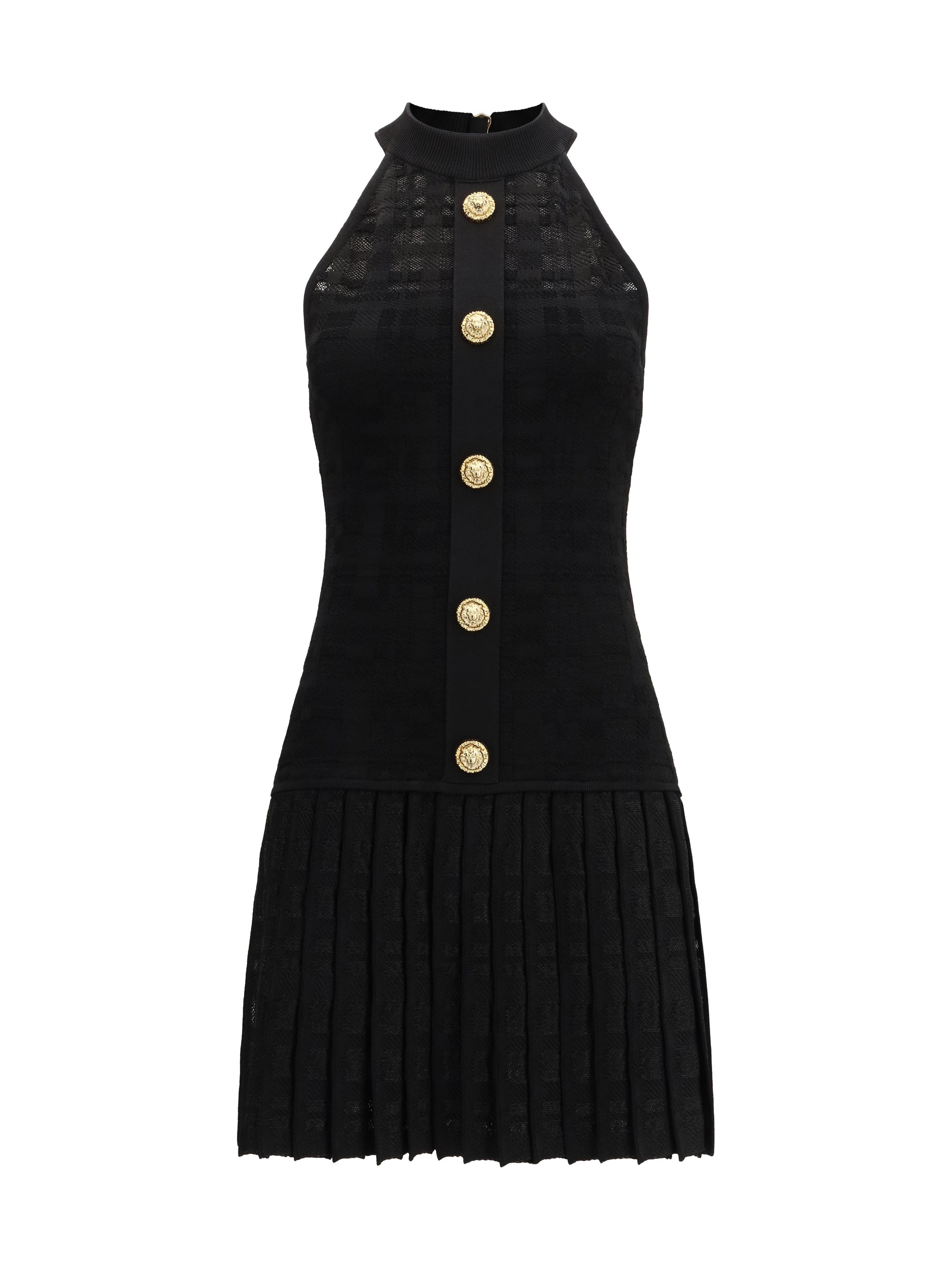 pleated mini dress