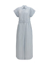 long poplin chemisier dress