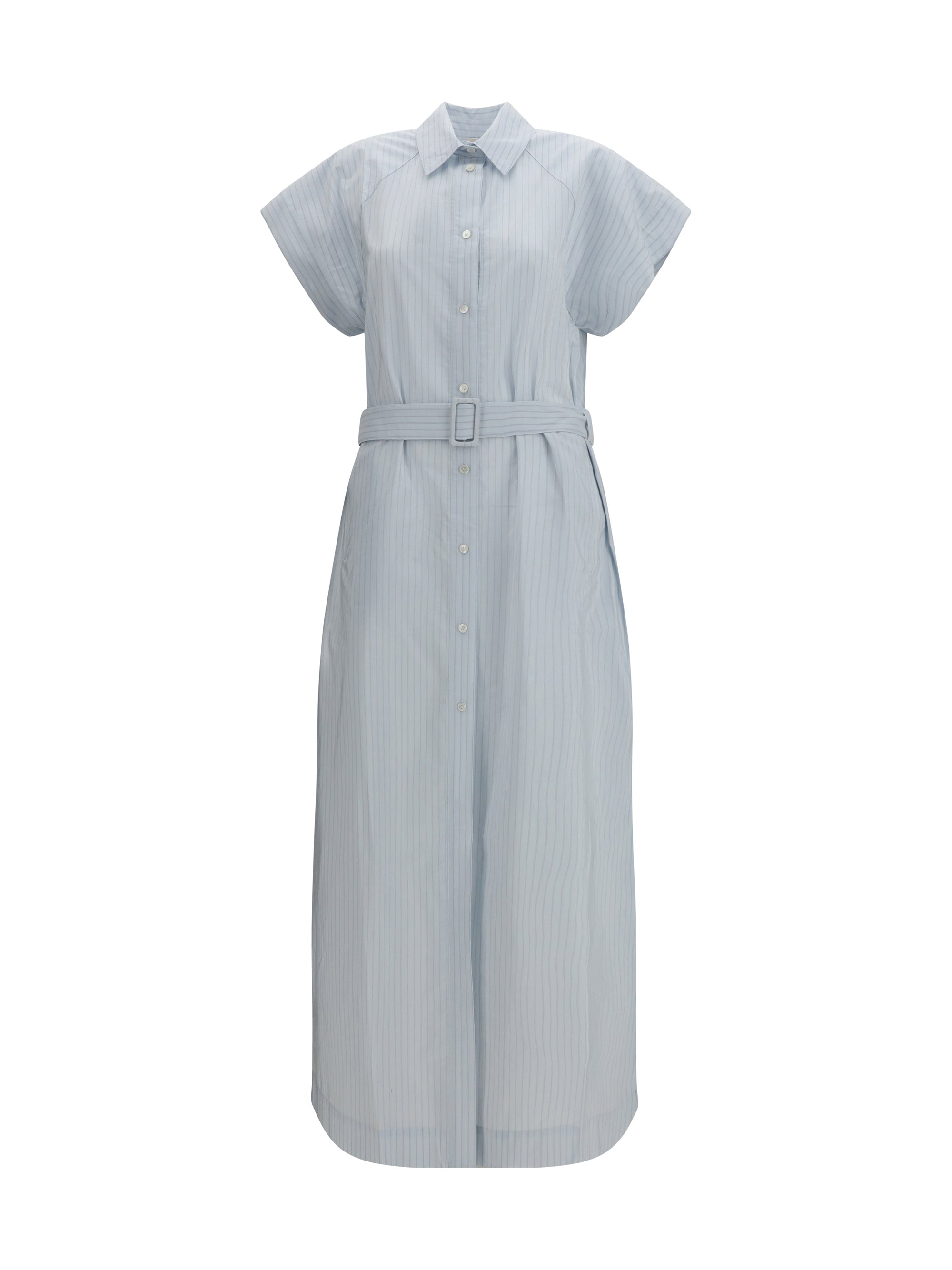 long poplin chemisier dress