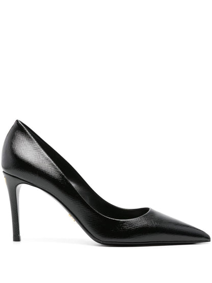 Prada 90mm Saffiano Leather Pumps