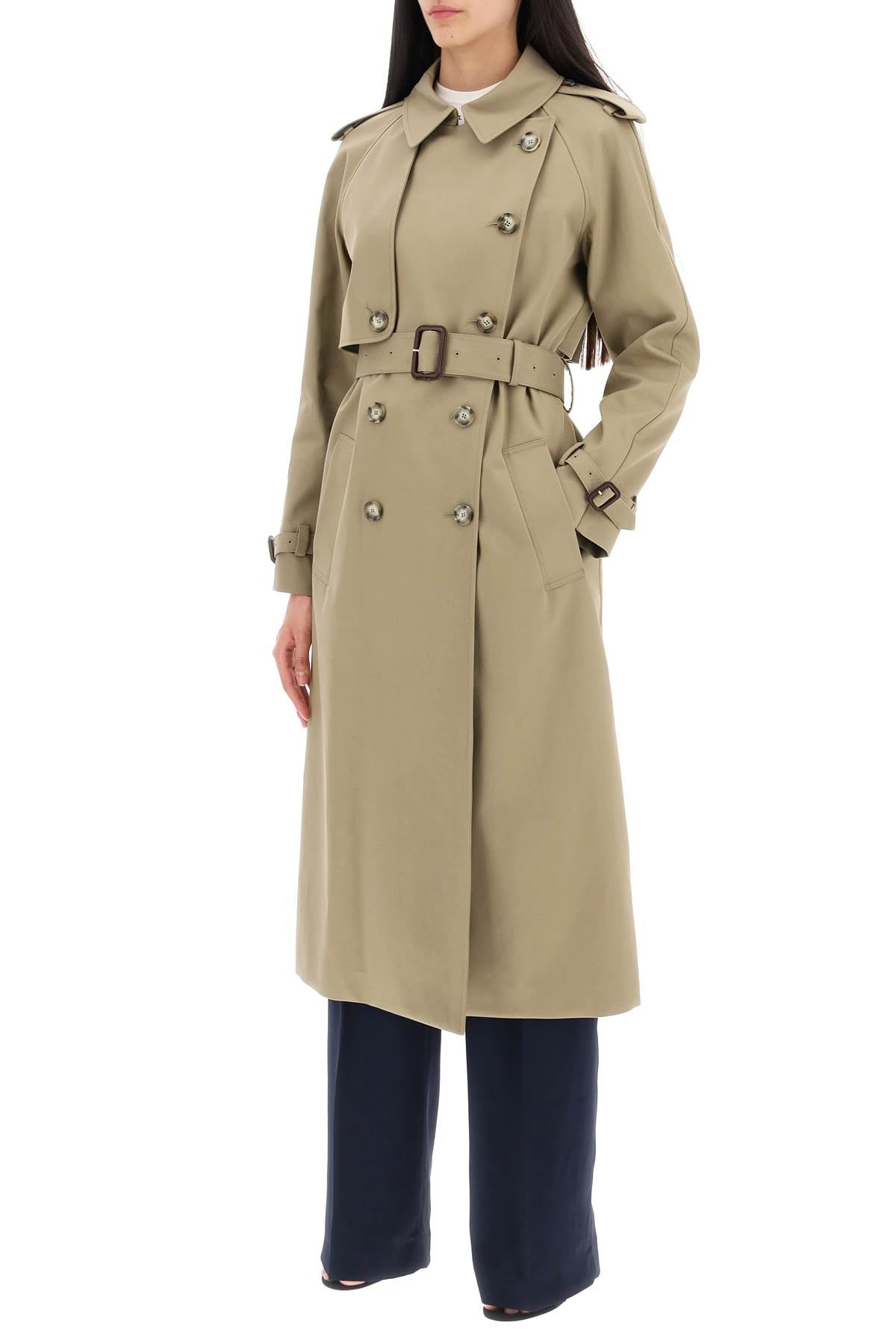 sustainable cotton double-breasted trench