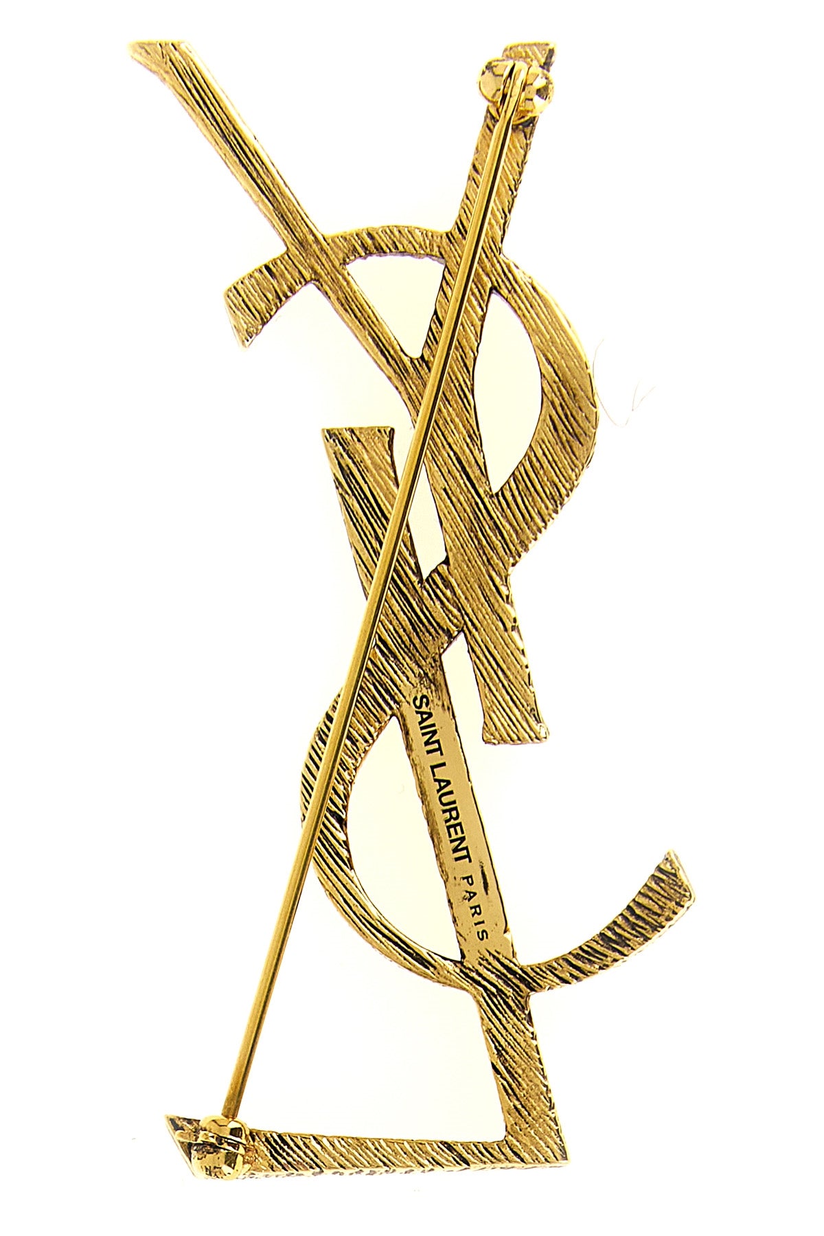 monogram metal earrings