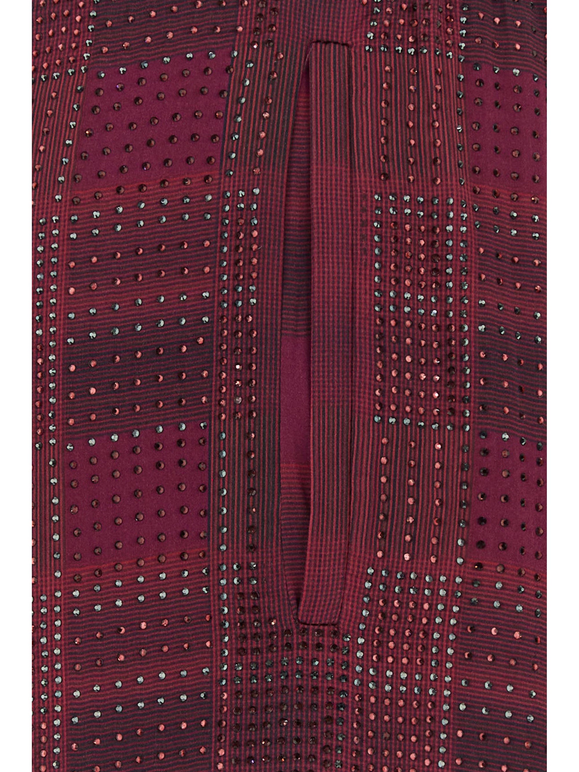 relaxed tailoring check satin pants