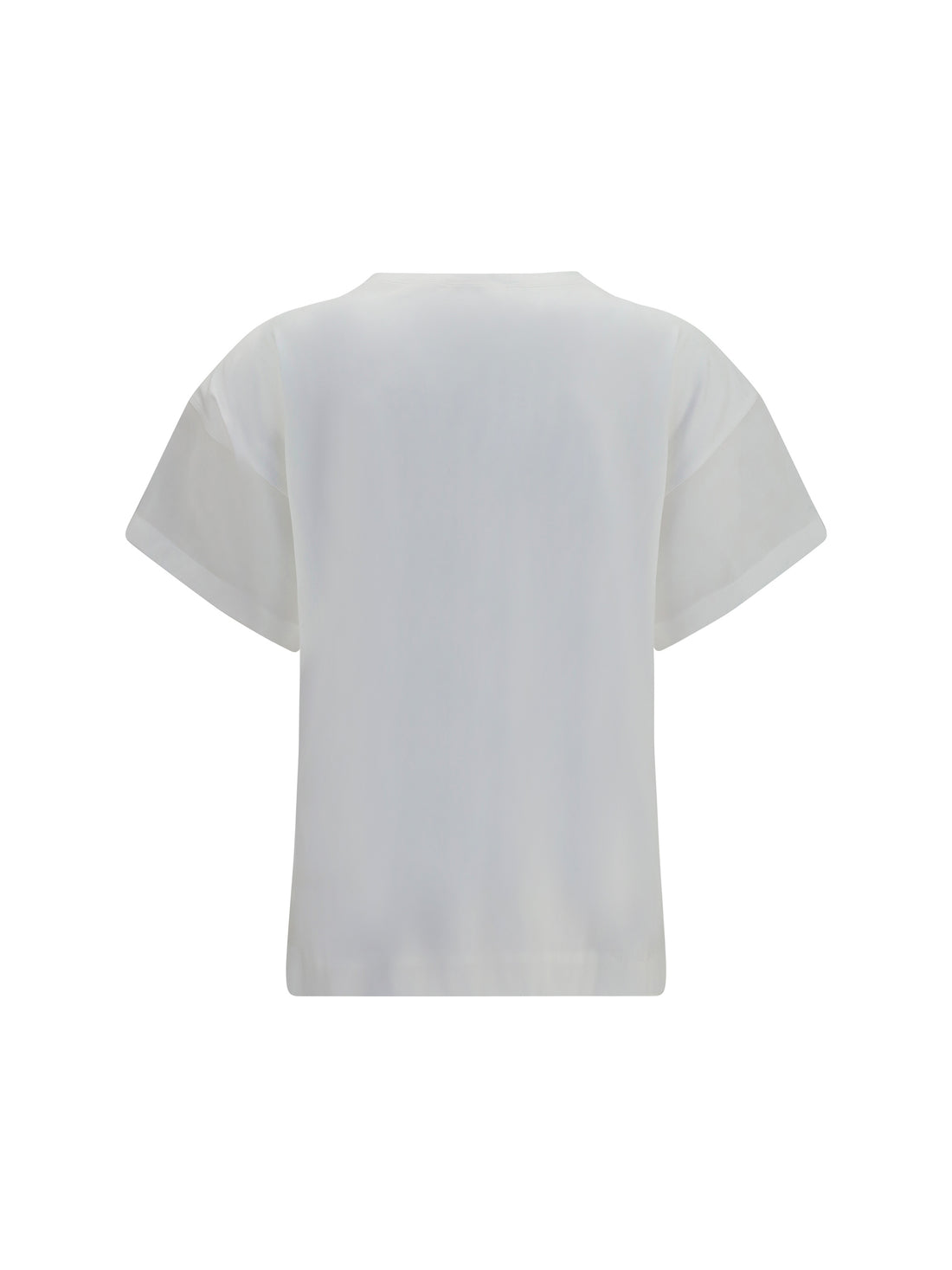 BRUNELLO CUCINELLI M cotton t-shirt with sheer sleeves and side panels