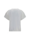 cotton t-shirt with sheer sleeves and side panels