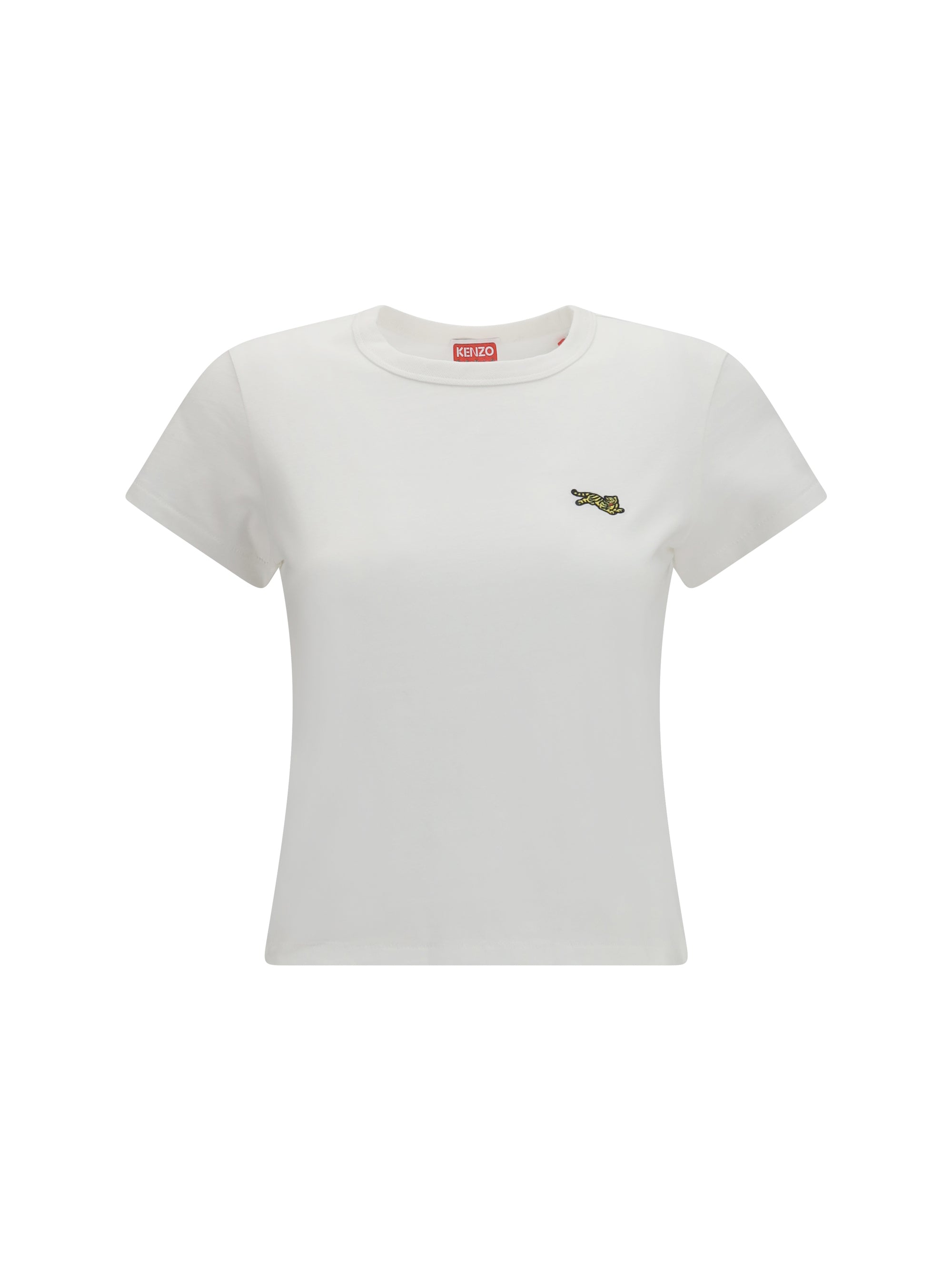 jumping tiger embroidered cotton t-shirt