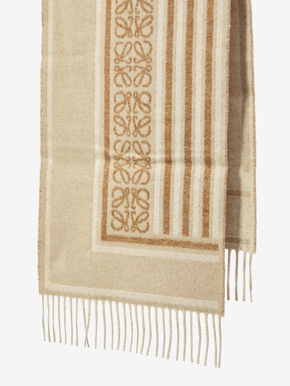 LOEWE OS anagram scarf in wool and cashmere