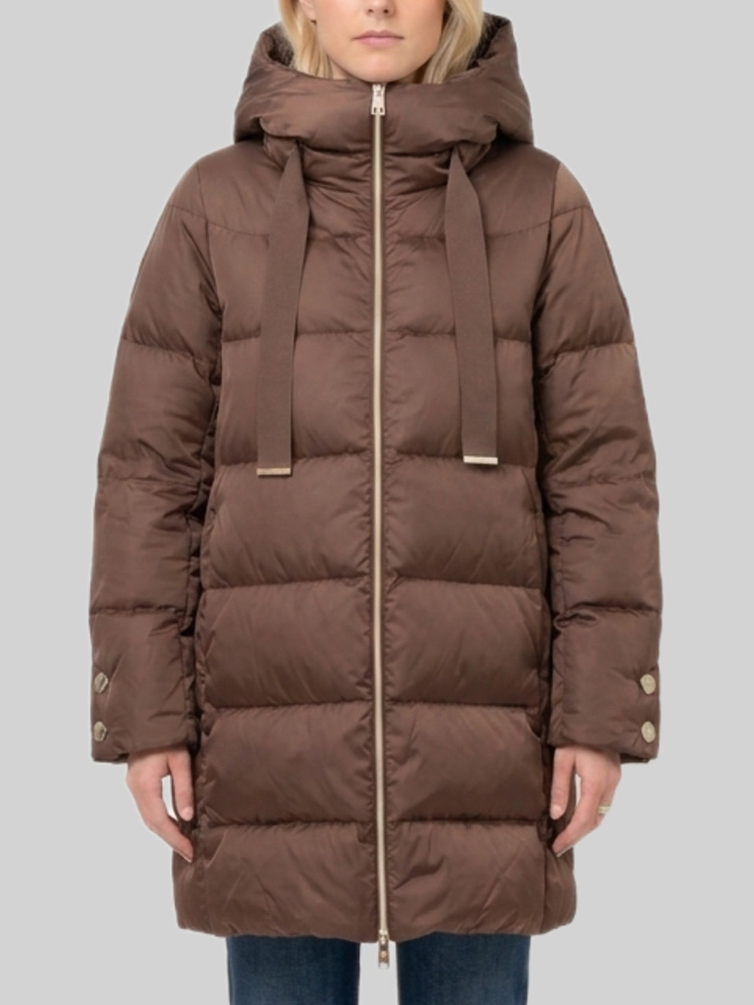 HERNO 40 a-line midi down jacket