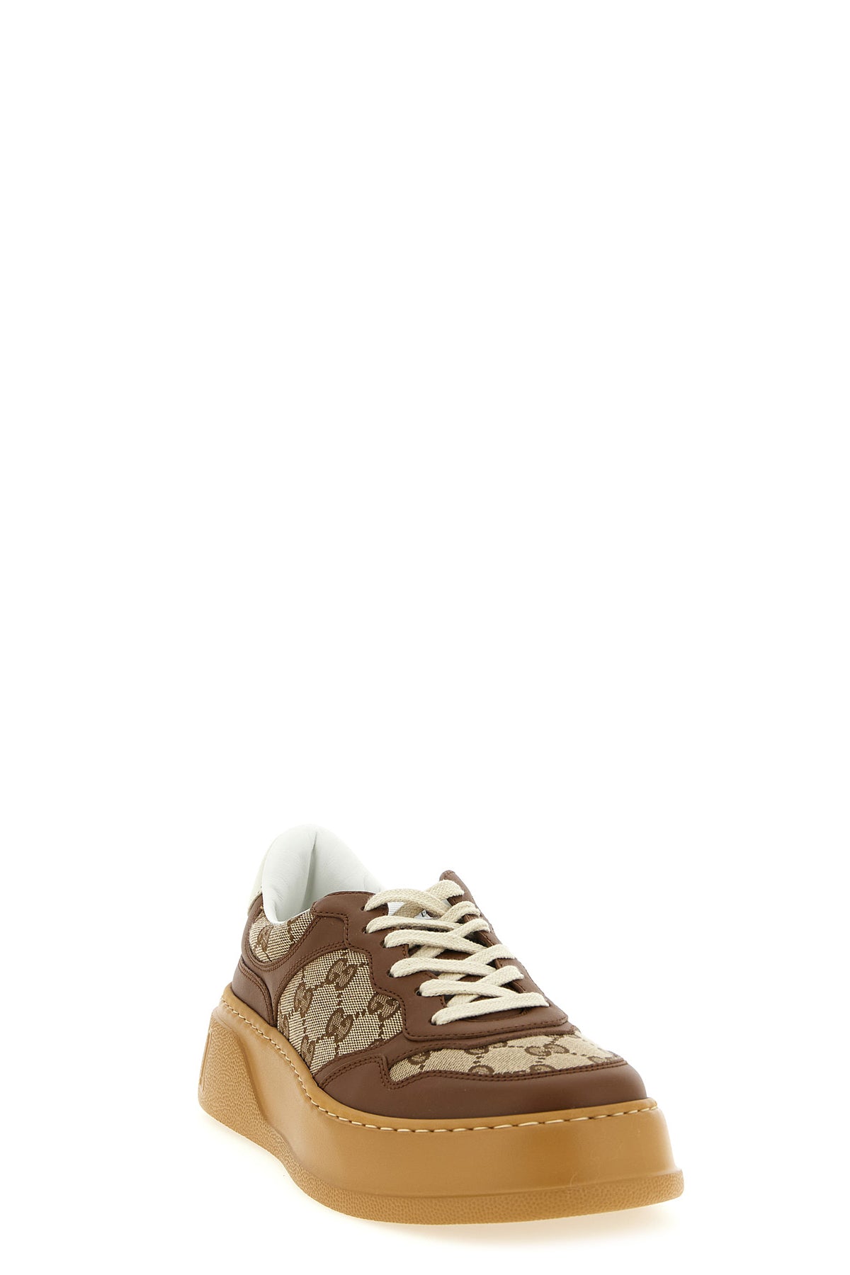 original gg fabric and smooth leather sneakers