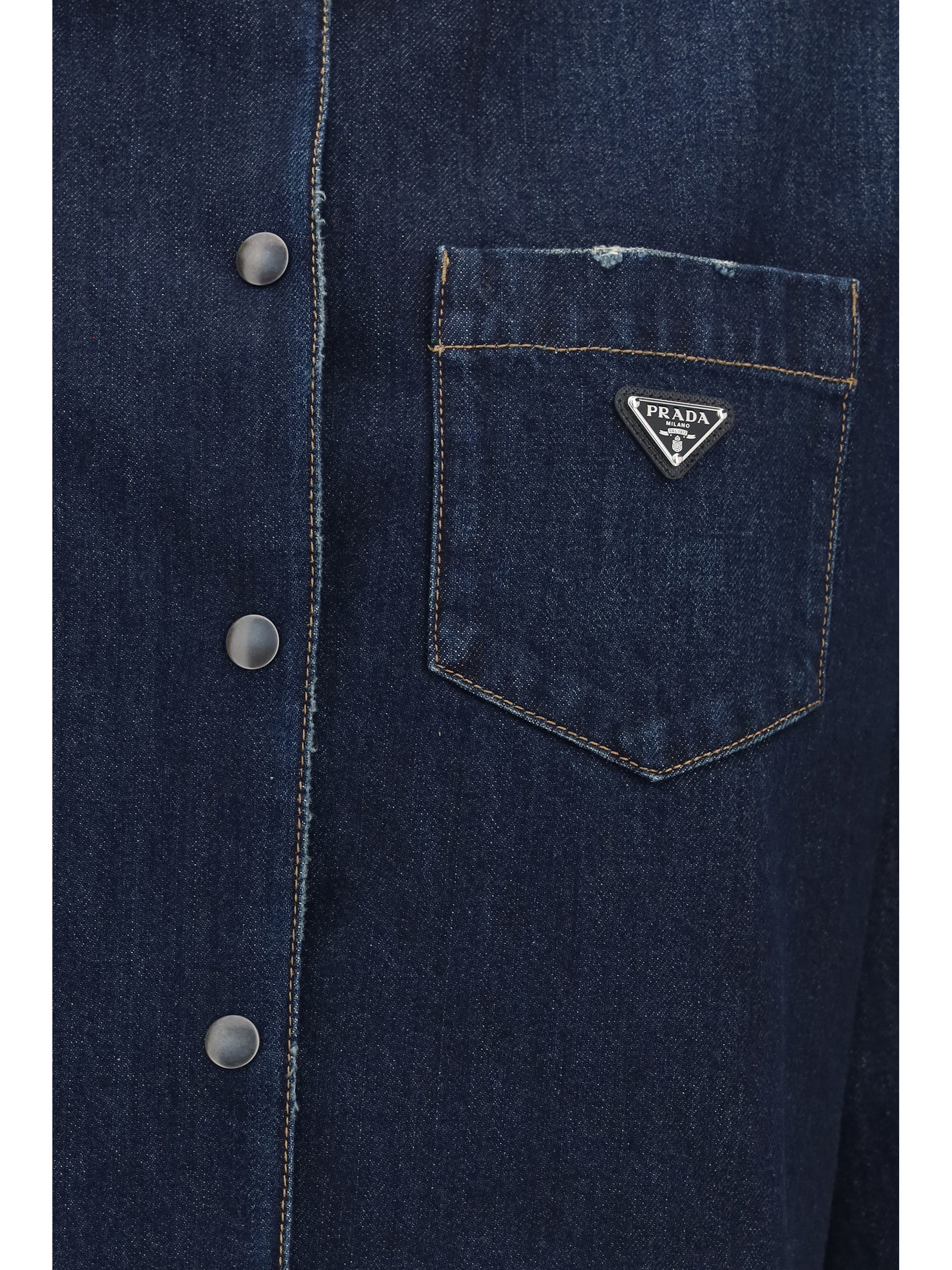 denim shirt with logo