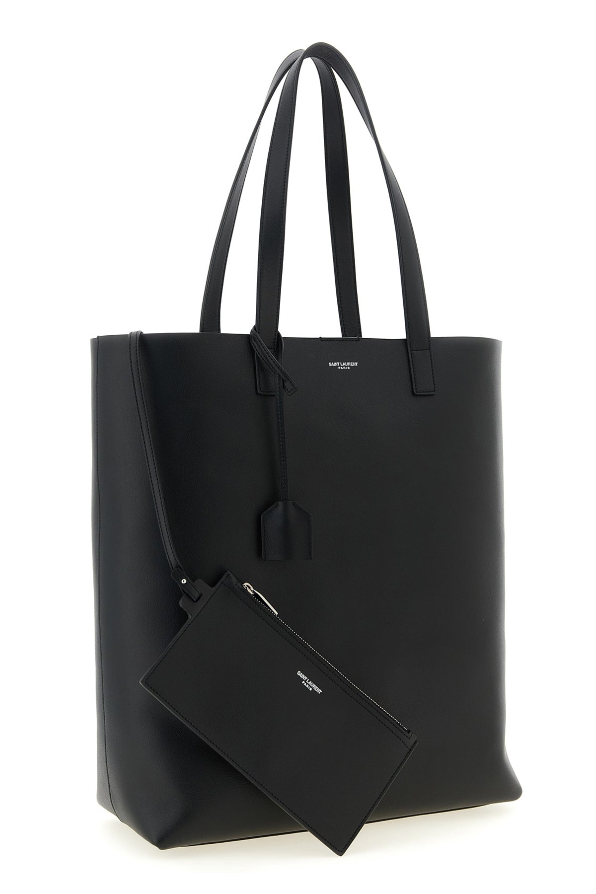 bold leather shopping bag