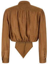 SAINT LAURENT 36 lavallière collar blouse