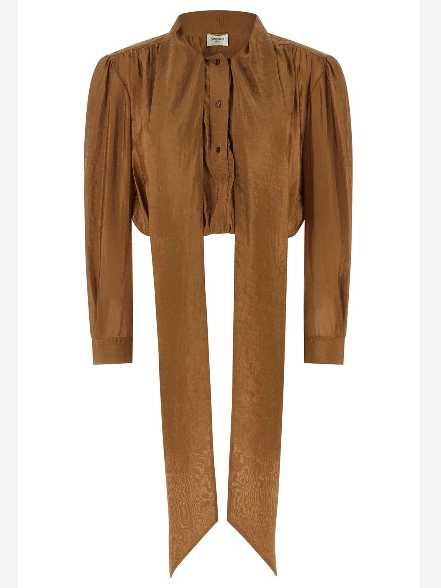 SAINT LAURENT 36 lavallière collar blouse