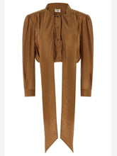 SAINT LAURENT 36 lavallière collar blouse