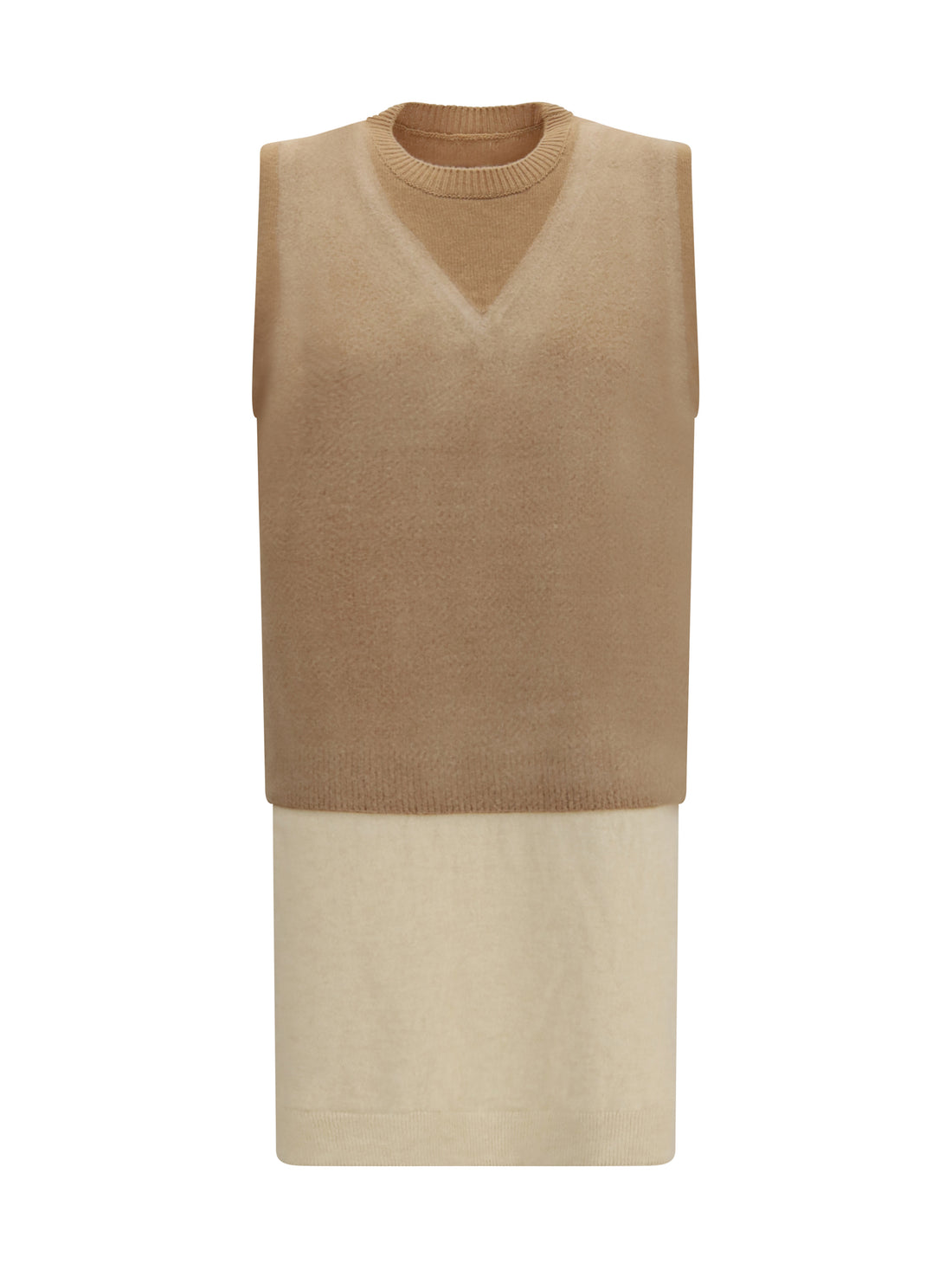 MARGIELA M double-layer wool knit vest