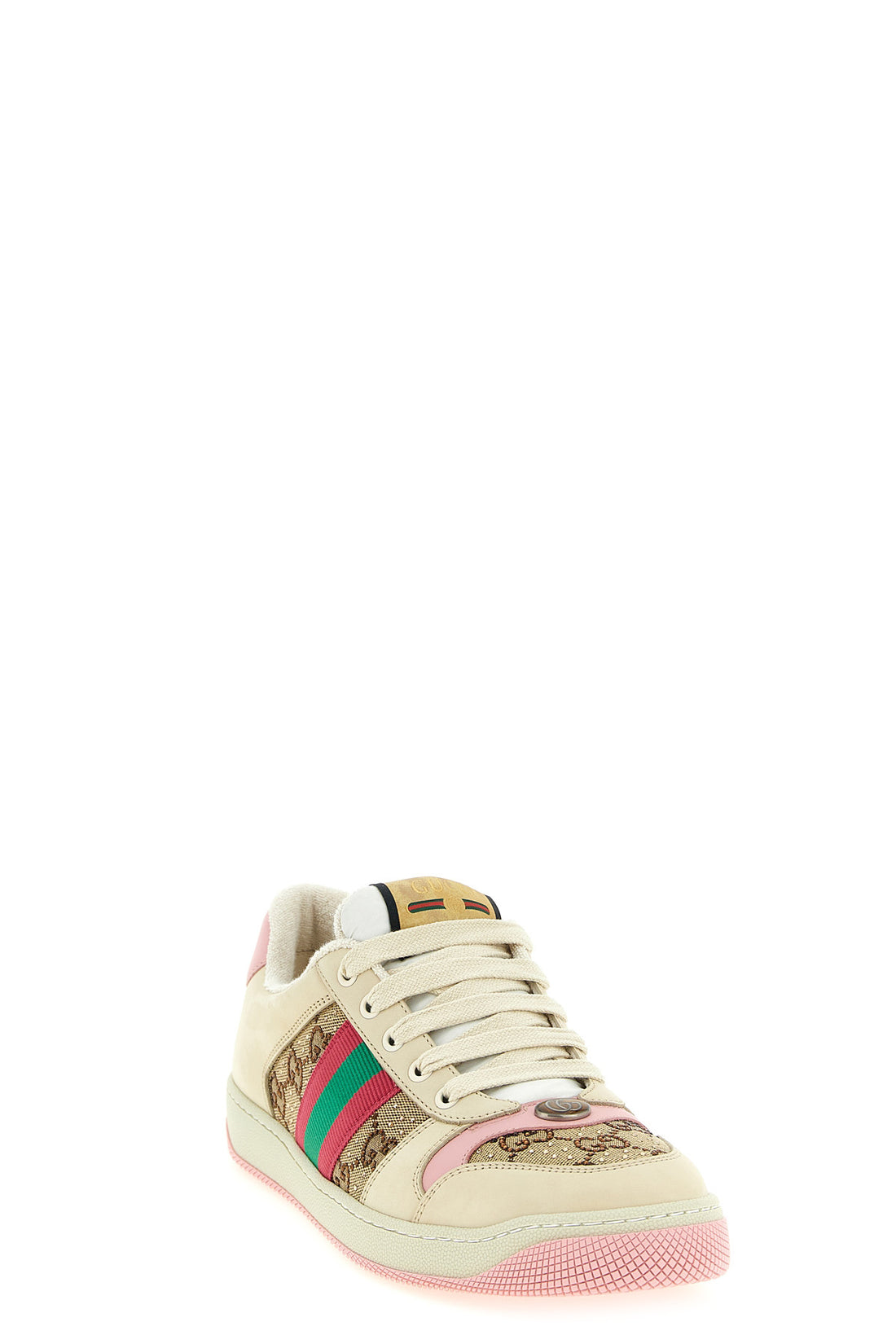 GUCCI 35 screener leather low-top lace-up sneakers