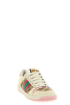 screener leather low-top lace-up sneakers