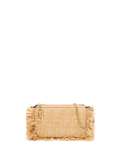 Baguette Chain Denim Pouch