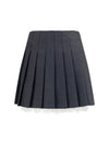 pleated mini skirt