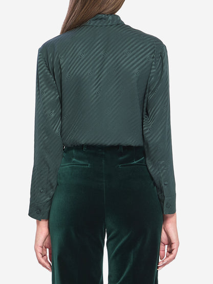 GUCCI 40 gg interlocking jacquard silk shirt