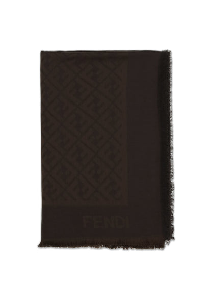 FENDI OS silk ff shawl