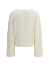 perforated boatneck jumper