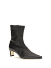 wally sock leather ankle boots