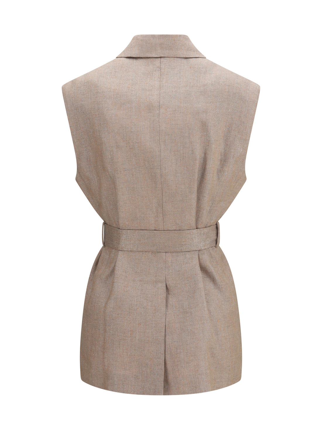 BRUNELLO CUCINELLI 40 linen blend vest