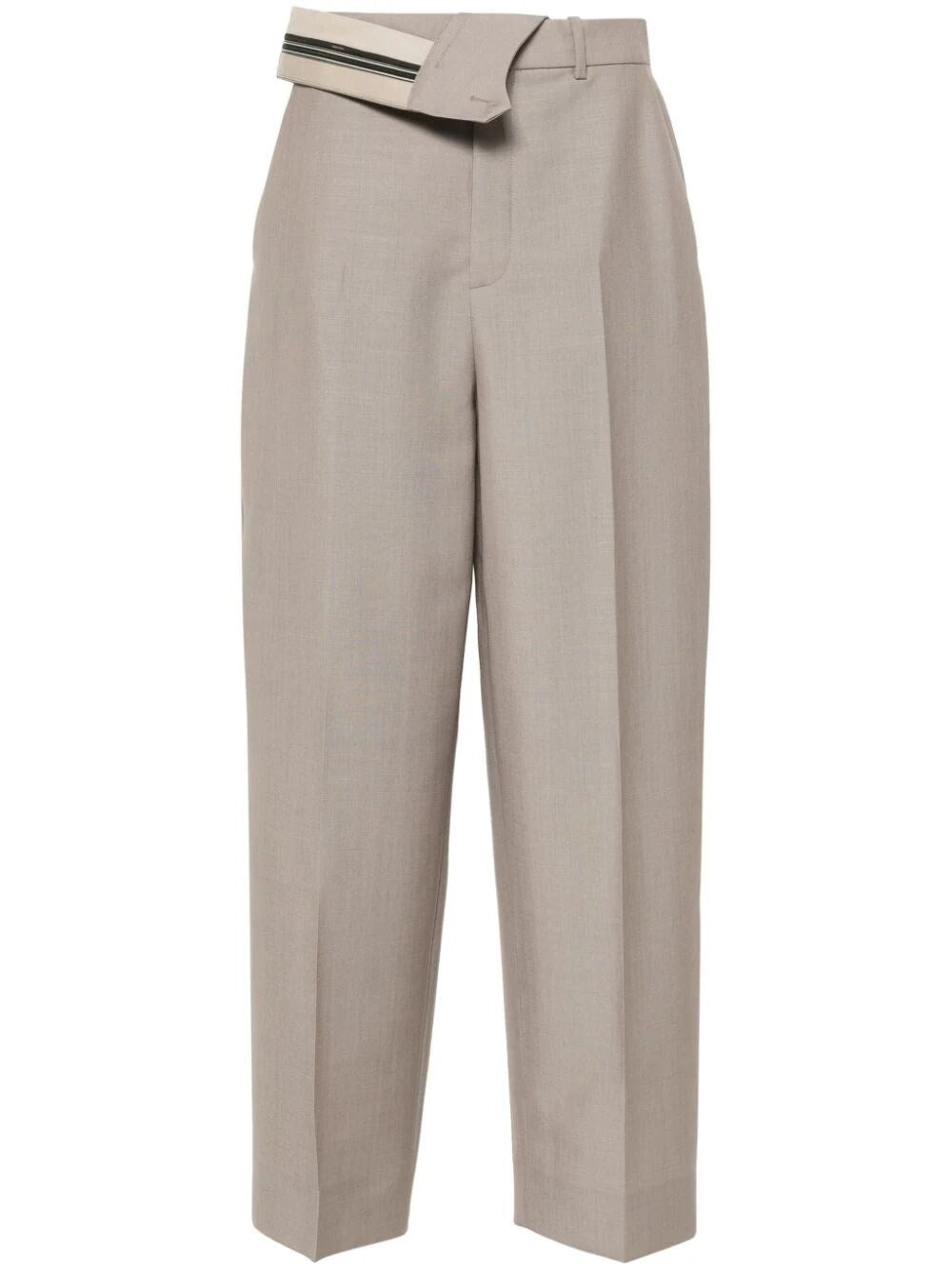 Fendi Asymmetric Waist Mohair Trousers