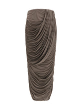 MAGDA BUTRYM 36 draped silk midi skirt