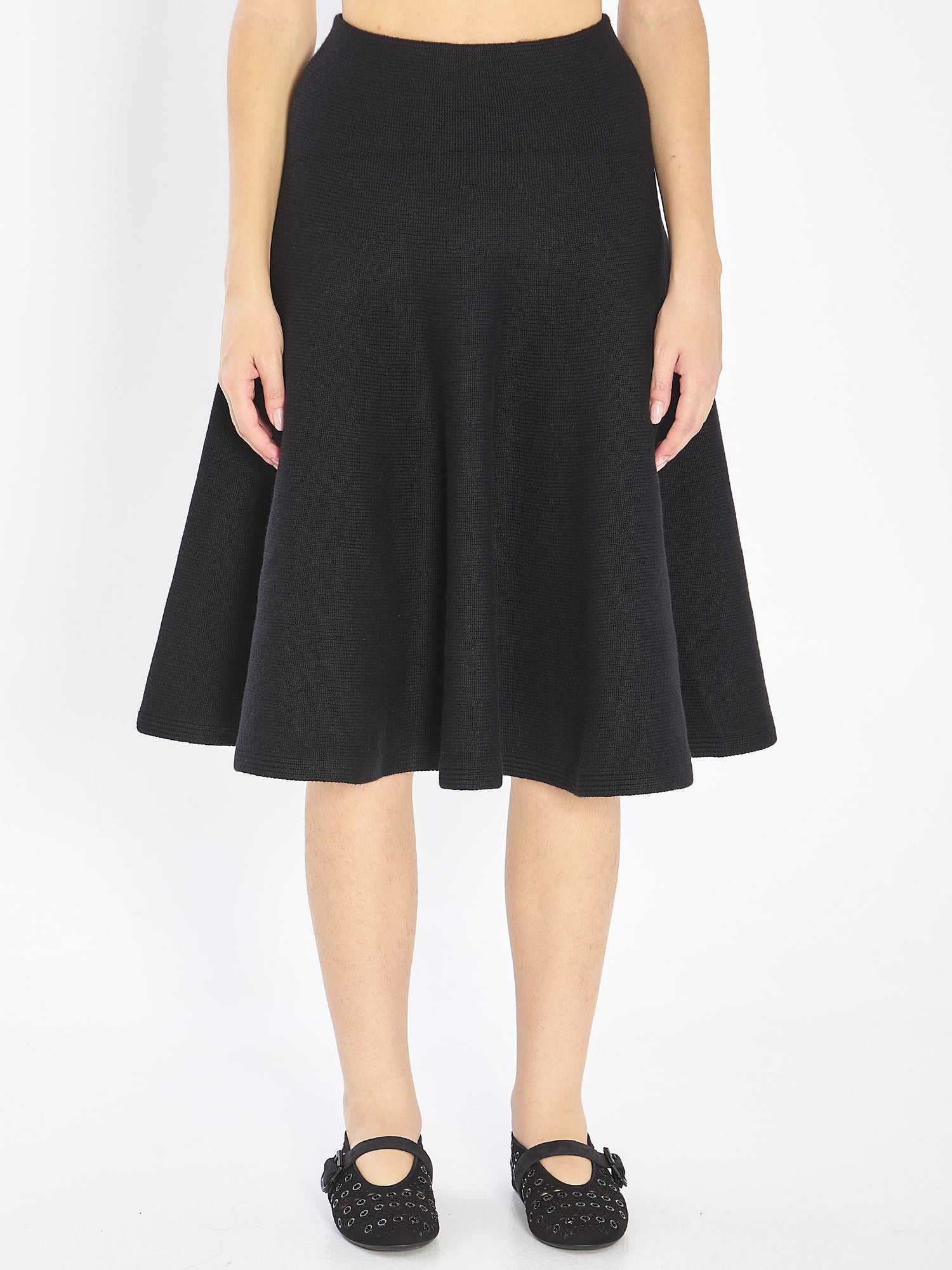 ALAIA 36 a-line knit skirt 
