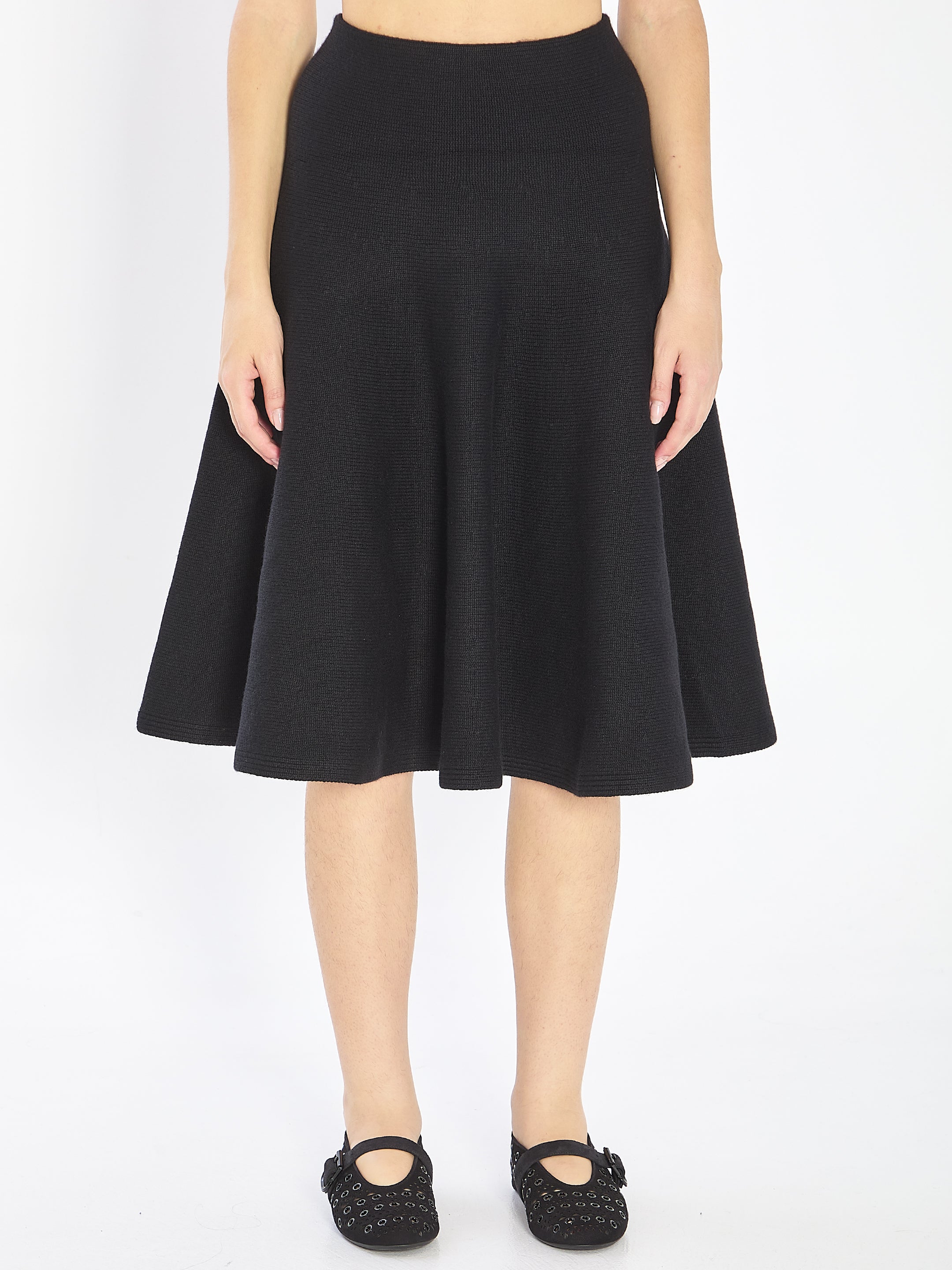 ALAIA 36 a-line knit skirt 