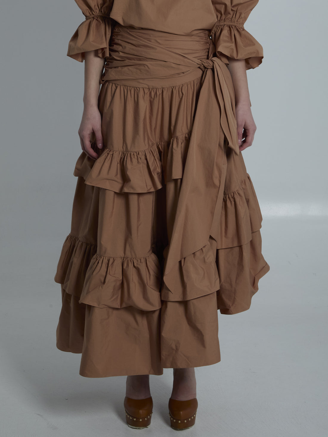 CHLOE 36 maxi skirt with ruffles