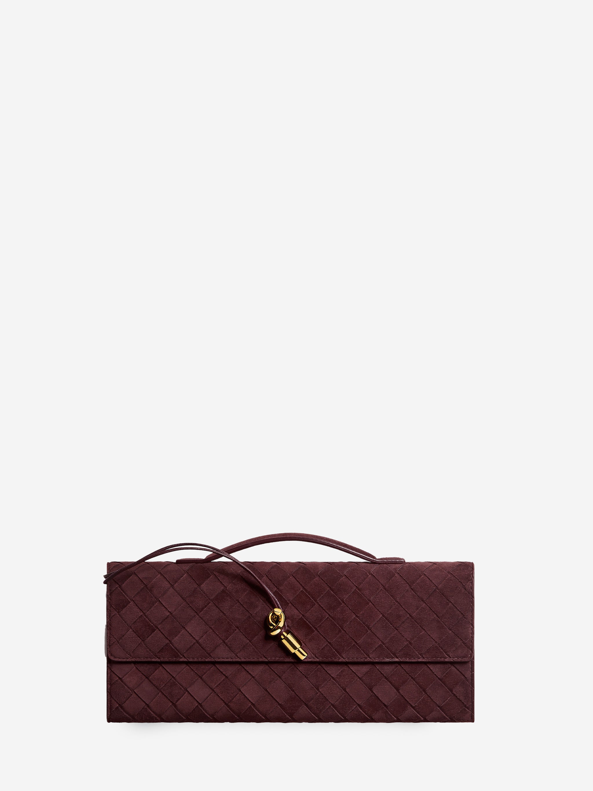 deep mahogany andiamo clutch bag