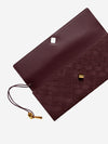 deep mahogany andiamo clutch bag