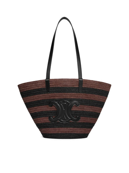 Couffin Classic Striped Panier Raffia Tote